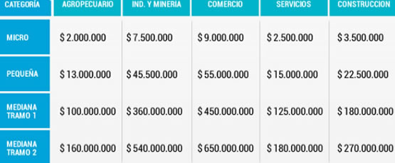 categorizacion facturacion pyme ingresos pyme 